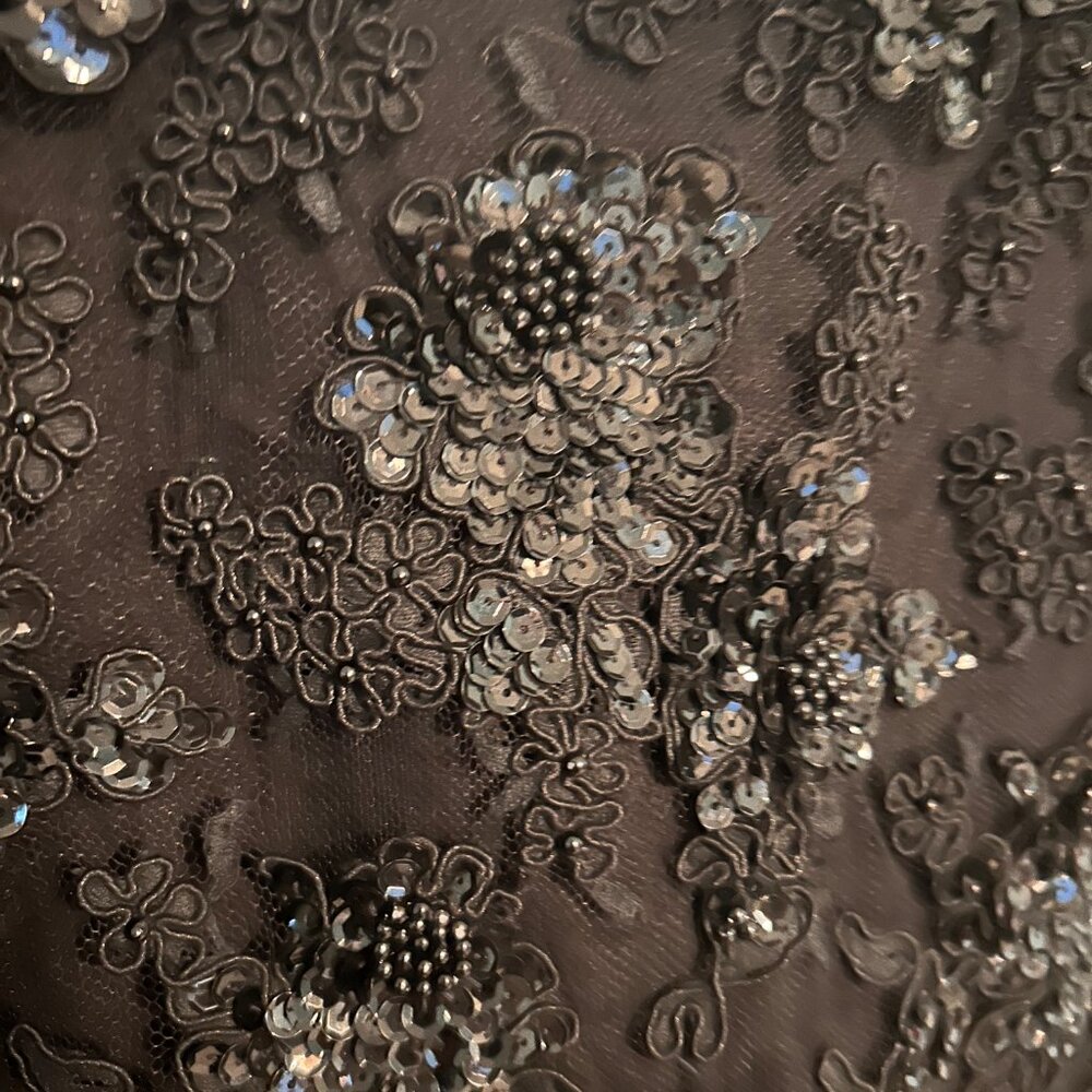 Mark Heister Vintage Sleeveless Hand-Beaded Black Top - Size Medium